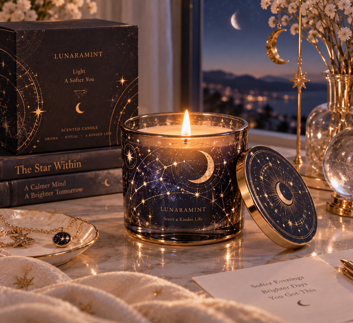 Celestial Star Map Scented Candle