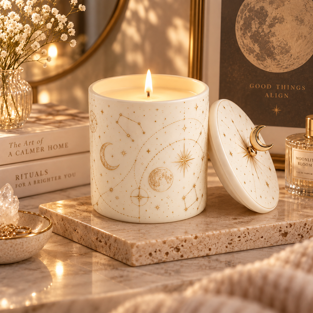 Celestial Star Map Scented Candle