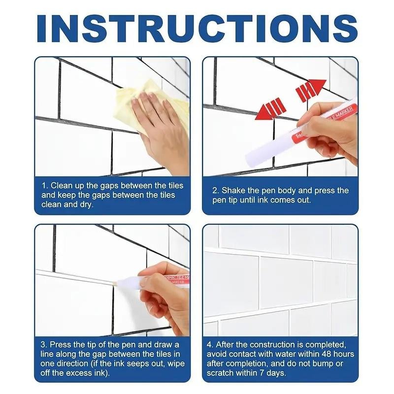 🔥Last Day Promotion 60% OFF🔥BUY 1 GET 1 FREE🔥Tile Marker Grout Pen✨
