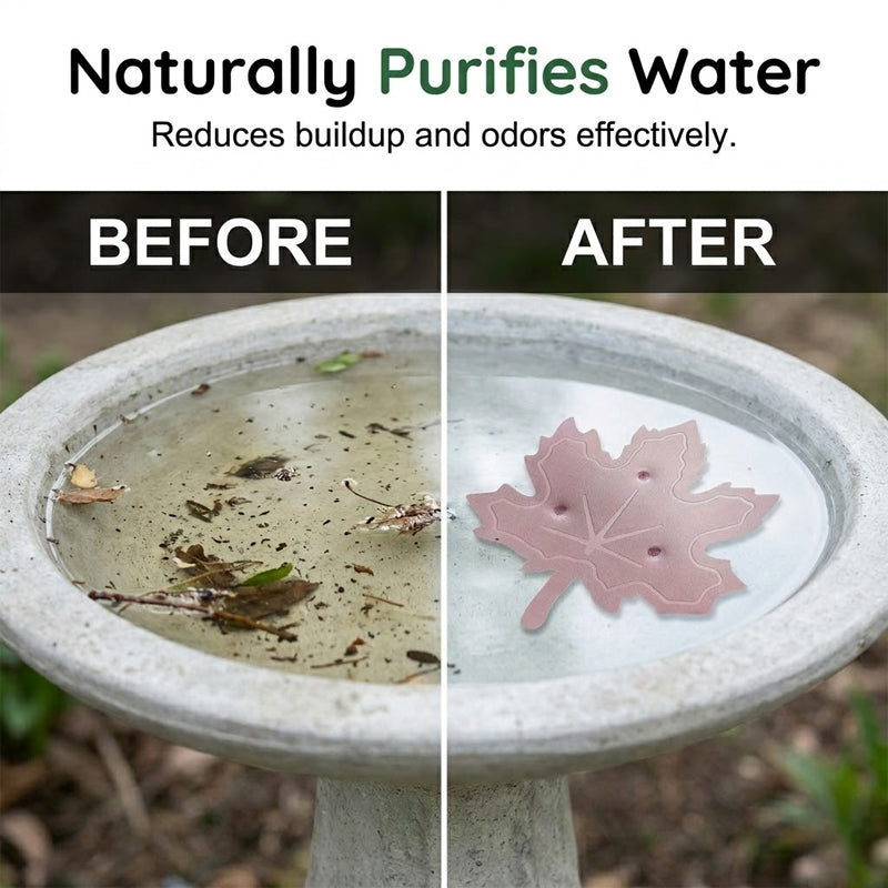 ⏳LAST DAY SALE ONLY $11.18!!🌿Universal Fit Bird Bath Cleaner🐦💦Wildlife-Safe Leaf Purifier for Fresh, Clear Water in Any Garden Basin | Rust-Resistant & Low Maintenance🛡️✨